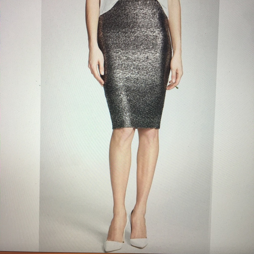 june&hudson metallic pencil skirt